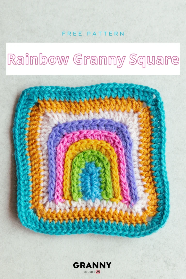 Rainbow Granny Square Free Pattern: 8 Colorful Steps
