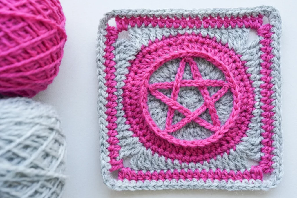 finished five point star granny square free pattern result