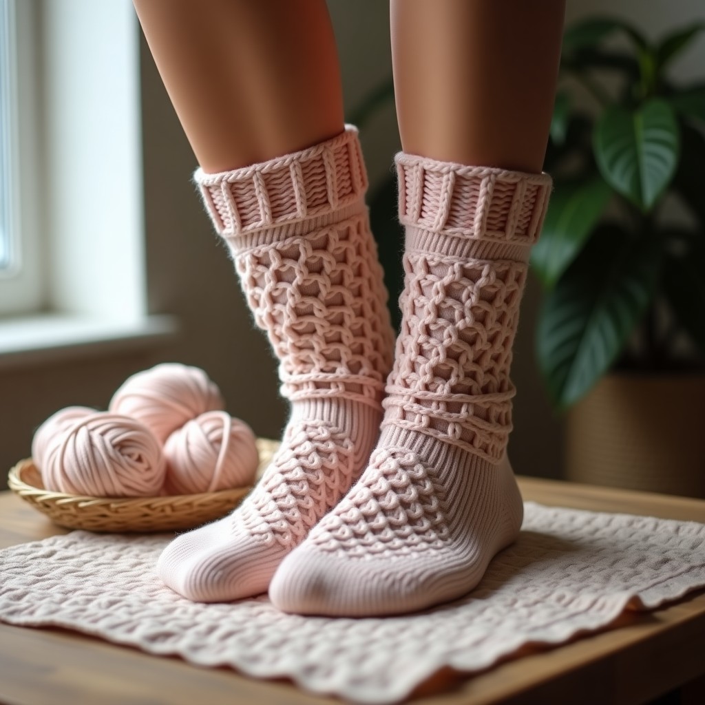 socks Featured Free Pattern: No-Heel Bed Socks