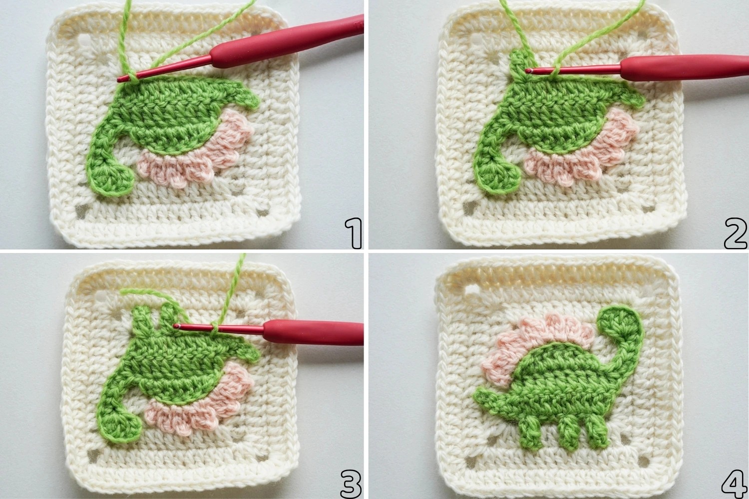 Dinosaur attached to base square completed