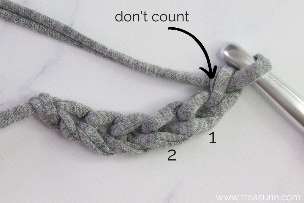 counting crochet foundation chain stitches correctly for patterns