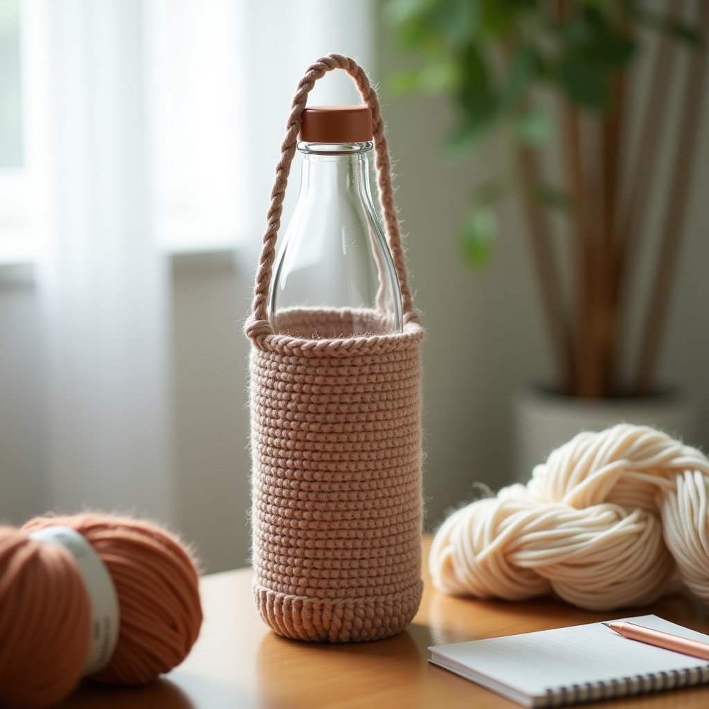 water bottle holder Featured Free Pattern: Mesh Water Bottle Sling