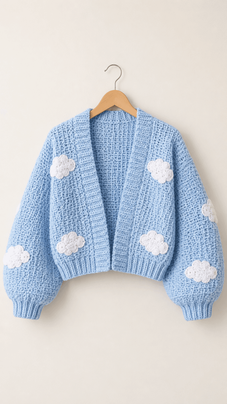 Cloud Crochet Cardigan Pattern: 7 Easy Steps