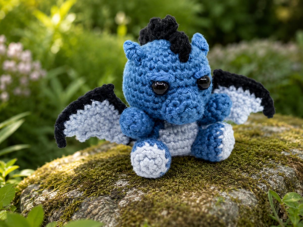 No-Sew Crochet Dragon Pattern in 7 Easy Parts (Free)