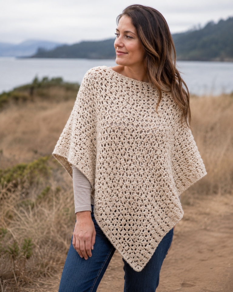 Crochet Poncho: 7 Easy Triangle Designs