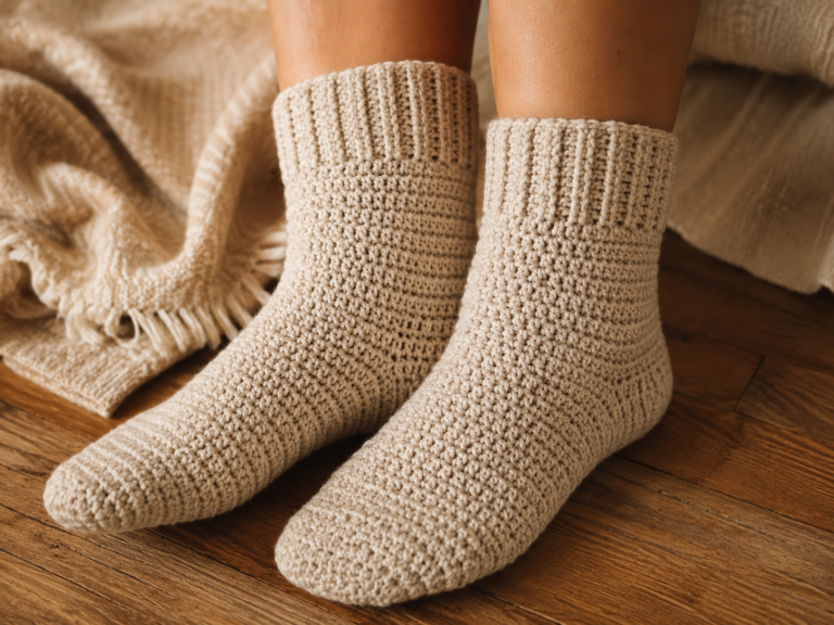 Crochet Socks for Beginners: 5 Tips + a Free No-Heel Pattern