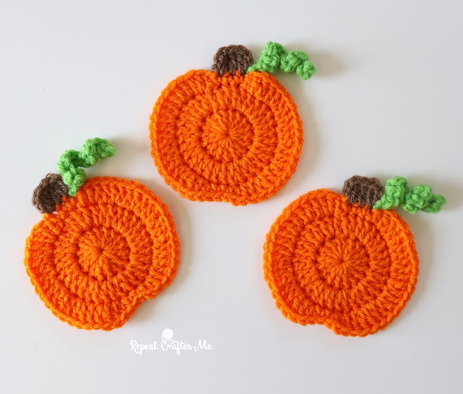 Pumpkin Crochet Coasters