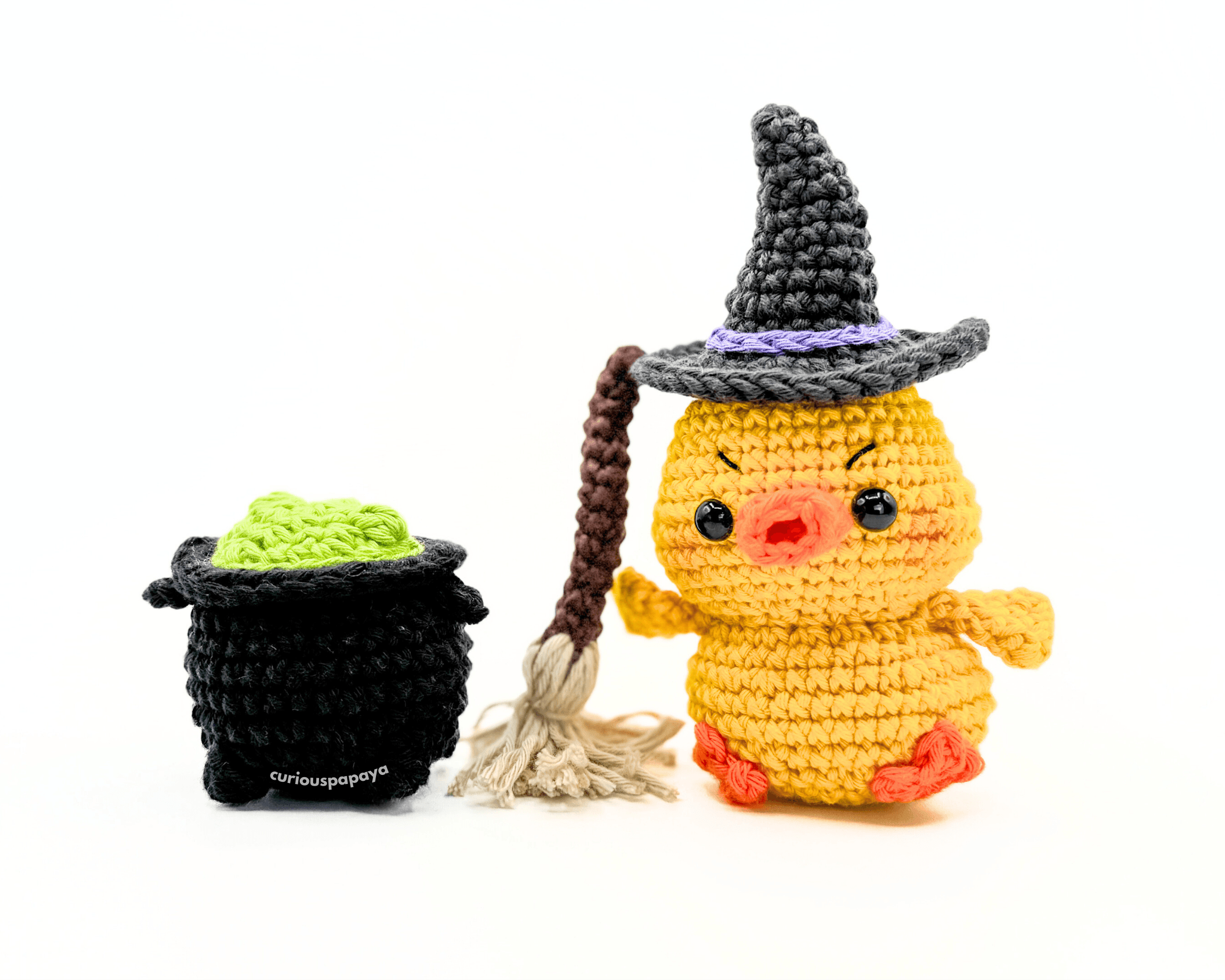 Mini Witch Hat and Broomstick