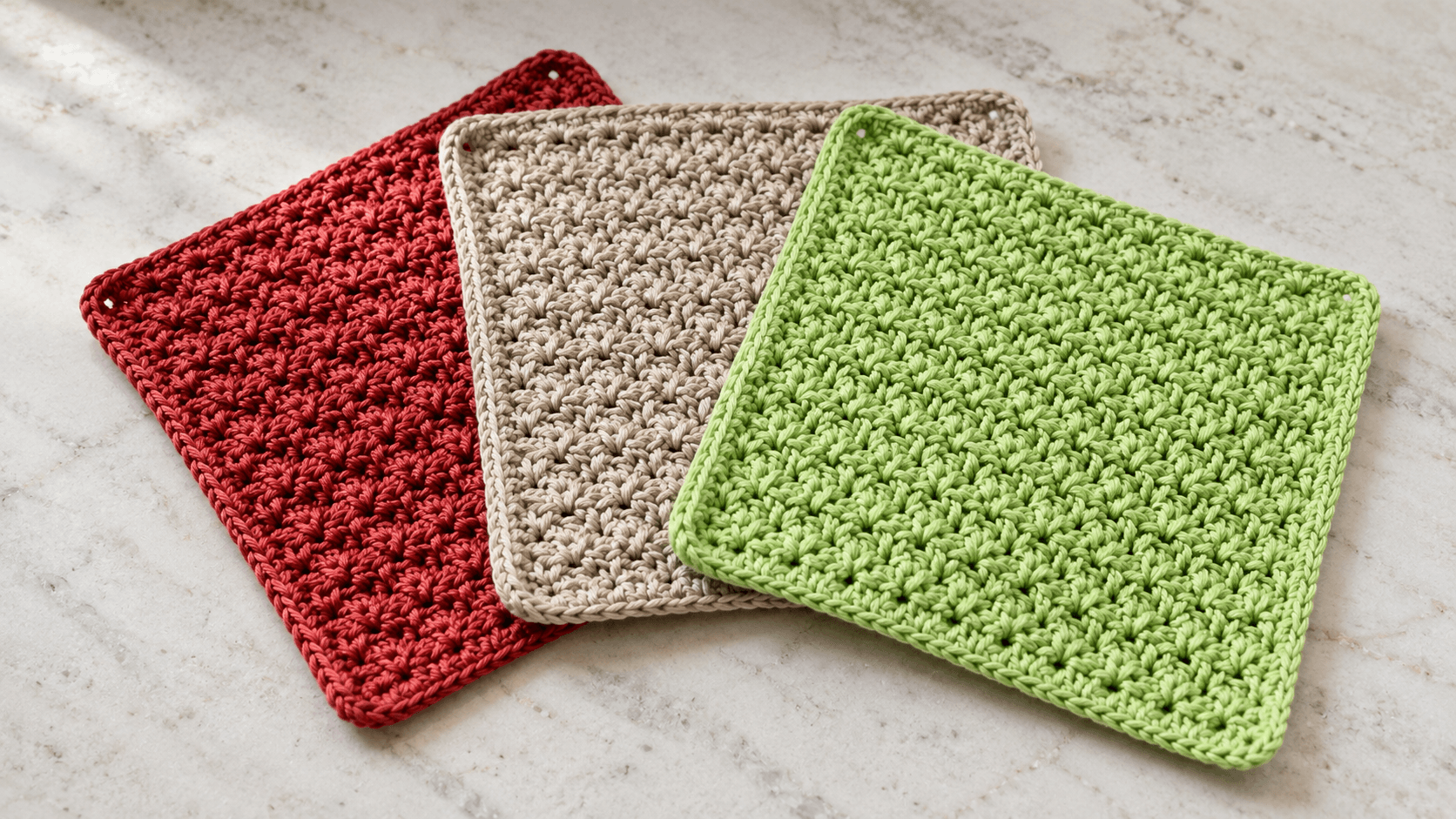 Single purple lavender crochet washcloth with mint soap