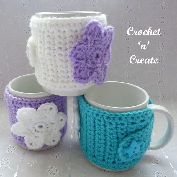 Crochet Flower Mug Sleeve