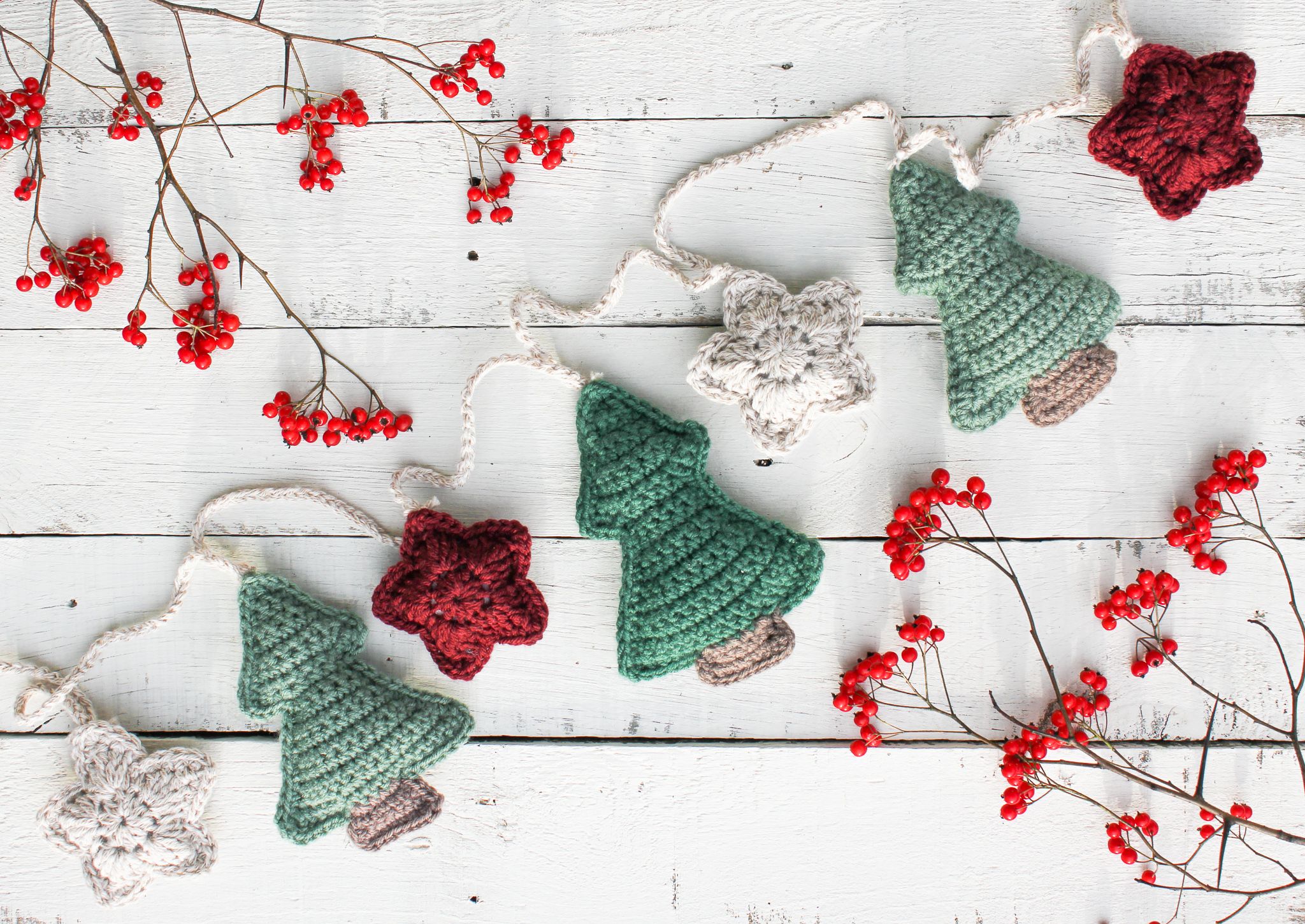 Tree and Star Garland